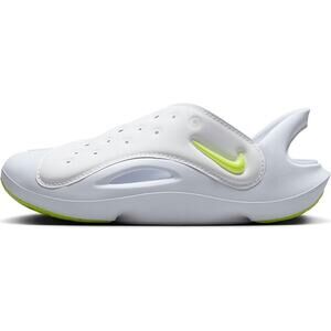 NWT Nike unisex Aqua Swoosh Little Kids' Sandals,White/Pure Platinum/Volt-Sz 11